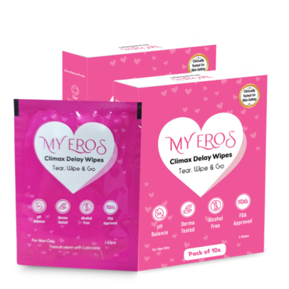 My Eros Climax Delay Wipes - Pack of 10 with 10 Sheet